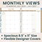 bloom daily planners 2026-2027 Academic Planner, 13 Month Soft Cover Monthly & Weekly, 8.5" x 11", Stickers Included, Blue & White Floral